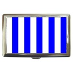 Vertical Stripes - White and Blue Cigarette Money Case