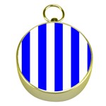 Vertical Stripes - White and Blue Gold Compass