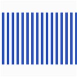 Vertical Stripes - White and Cerulean Blue Collage 12  x 18 