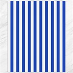 Vertical Stripes - White and Cerulean Blue Canvas 11  x 14 