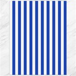 Vertical Stripes - White and Cerulean Blue Canvas 12  x 16 
