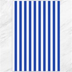 Vertical Stripes - White and Cerulean Blue Canvas 20  x 30 