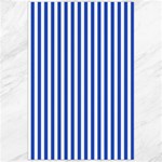 Vertical Stripes - White and Cerulean Blue Canvas 24  x 36 