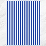 Vertical Stripes - White and Cerulean Blue Canvas 36  x 48 
