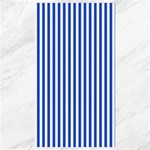 Vertical Stripes - White and Cerulean Blue Canvas 40  x 72 