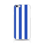 Vertical Stripes - White and Cerulean Blue Apple iPhone 6/6S Silicone Case (Transparent)