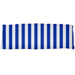 Vertical Stripes - White and Cerulean Blue Body Pillow Case Dakimakura (Two Sides)