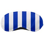 Vertical Stripes - White and Cerulean Blue Sleeping Mask