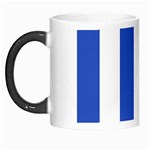 Vertical Stripes - White and Cerulean Blue Morph Mug