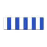 Vertical Stripes - White and Cerulean Blue Sticker Bumper (100 pack)
