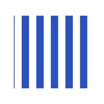 Vertical Stripes - White and Cerulean Blue Greeting Card 5  x 7 