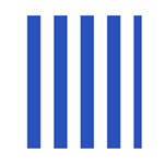 Vertical Stripes - White and Cerulean Blue Greeting Card 4.5  x 6 