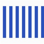 Vertical Stripes - White and Cerulean Blue 5  x 7  Photo Cards