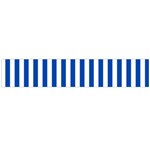 Vertical Stripes - White and Cobalt Blue Flano Scarf (Large)