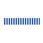 Vertical Stripes - White and Cobalt Blue Flano Scarf (Mini)