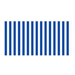 Vertical Stripes - White and Cobalt Blue Satin Wrap