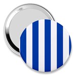 Vertical Stripes - White and Cobalt Blue 3  Handbag Mirror