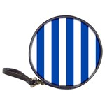 Vertical Stripes - White and Cobalt Blue Classic 20-CD Wallet