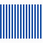 Vertical Stripes - White and Cobalt Blue Collage 11  x 14 