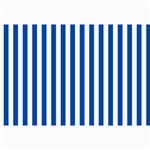 Vertical Stripes - White and Cobalt Blue Collage 12  x 18 