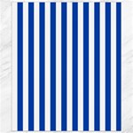 Vertical Stripes - White and Cobalt Blue Canvas 8  x 10 