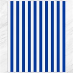 Vertical Stripes - White and Cobalt Blue Canvas 11  x 14 