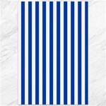 Vertical Stripes - White and Cobalt Blue Canvas 12  x 18 