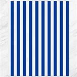Vertical Stripes - White and Cobalt Blue Canvas 16  x 20 