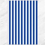 Vertical Stripes - White and Cobalt Blue Canvas 20  x 30 