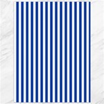 Vertical Stripes - White and Cobalt Blue Canvas 36  x 48 