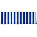 Vertical Stripes - White and Cobalt Blue Body Pillow Case Dakimakura (Two Sides)