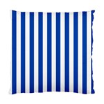 Vertical Stripes - White and Cobalt Blue Standard Cushion Case (Two Sides)