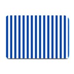 Vertical Stripes - White and Cobalt Blue Plate Mat