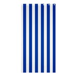 Vertical Stripes - White and Cobalt Blue Shower Curtain 36  x 72  (Stall)