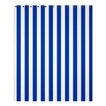 Vertical Stripes - White and Cobalt Blue Shower Curtain 60  x 72  (Medium)
