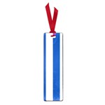 Vertical Stripes - White and Cobalt Blue Small Book Mark