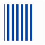 Vertical Stripes - White and Cobalt Blue Small Garden Flag (Two Sides)