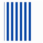 Vertical Stripes - White and Cobalt Blue Large Garden Flag (Two Sides)