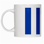 Vertical Stripes - White and Cobalt Blue White Mug