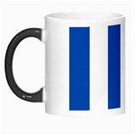 Vertical Stripes - White and Cobalt Blue Morph Mug