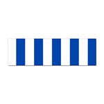 Vertical Stripes - White and Cobalt Blue Sticker (Bumper)