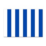 Vertical Stripes - White and Cobalt Blue Sticker A4 (10 pack)
