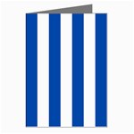 Vertical Stripes - White and Cobalt Blue Greeting Cards (Pkg of 8)