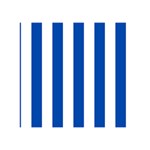 Vertical Stripes - White and Cobalt Blue Greeting Card 5  x 7 