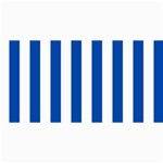 Vertical Stripes - White and Cobalt Blue 4  x 8  Photo Cards
