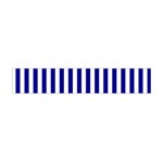 Vertical Stripes - White and Dark Blue Flano Scarf (Mini)