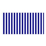Vertical Stripes - White and Dark Blue Satin Shawl