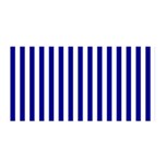 Vertical Stripes - White and Dark Blue Satin Wrap