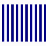 Vertical Stripes - White and Dark Blue Collage 8  x 10 