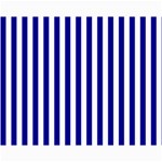Vertical Stripes - White and Dark Blue Collage 11  x 14 